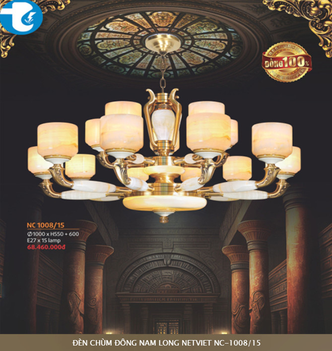 Đèn Chùm Đồng Nam Long Netviet Nc-1008/15
