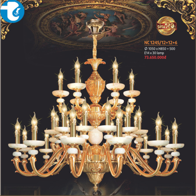 Đèn Chùm Đồng Nam Long Netviet Nc-1245/12+12+6