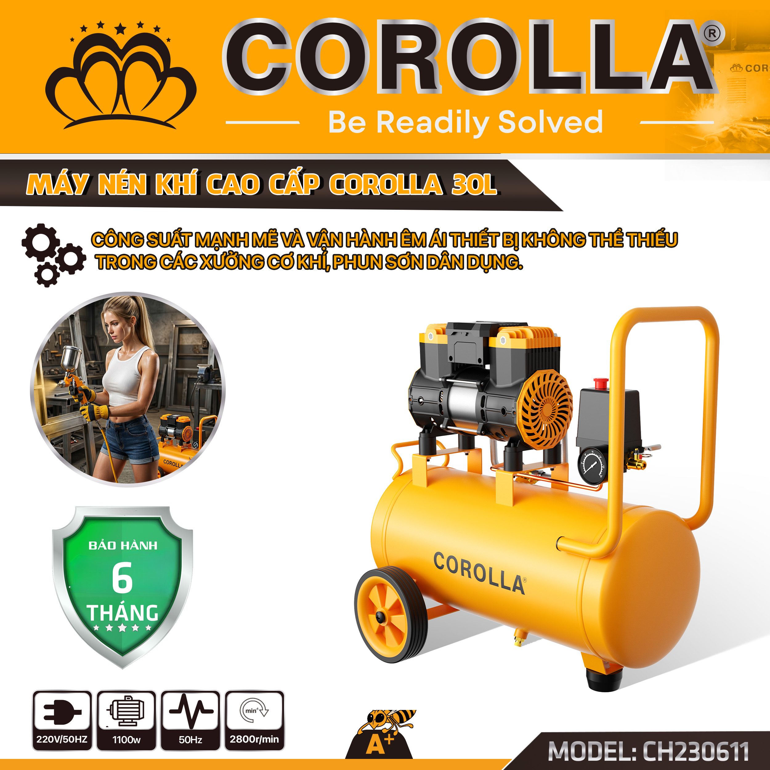 MÁY NÉN KHÍ COROLLA 30L CH230611