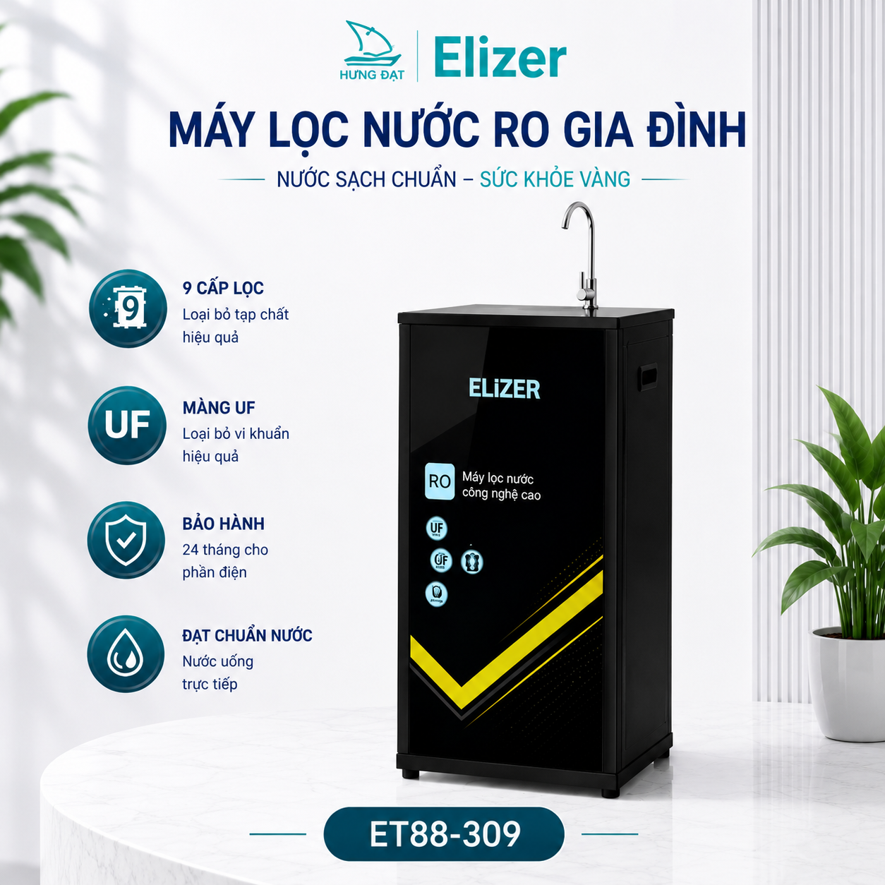 Máy Lọc Nước RO Có Tủ ET88-309