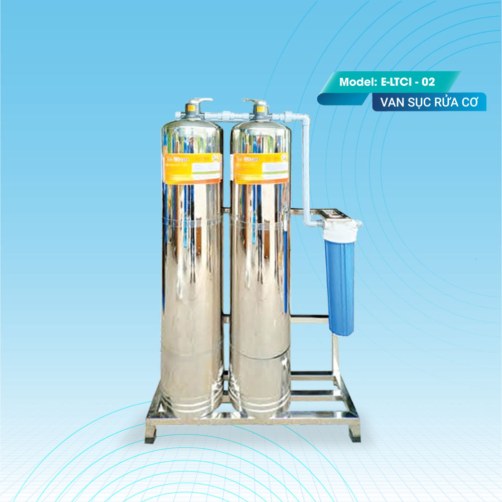 Máy lọc tổng sinh hoạt 2 cột van tay E-LTCI-02