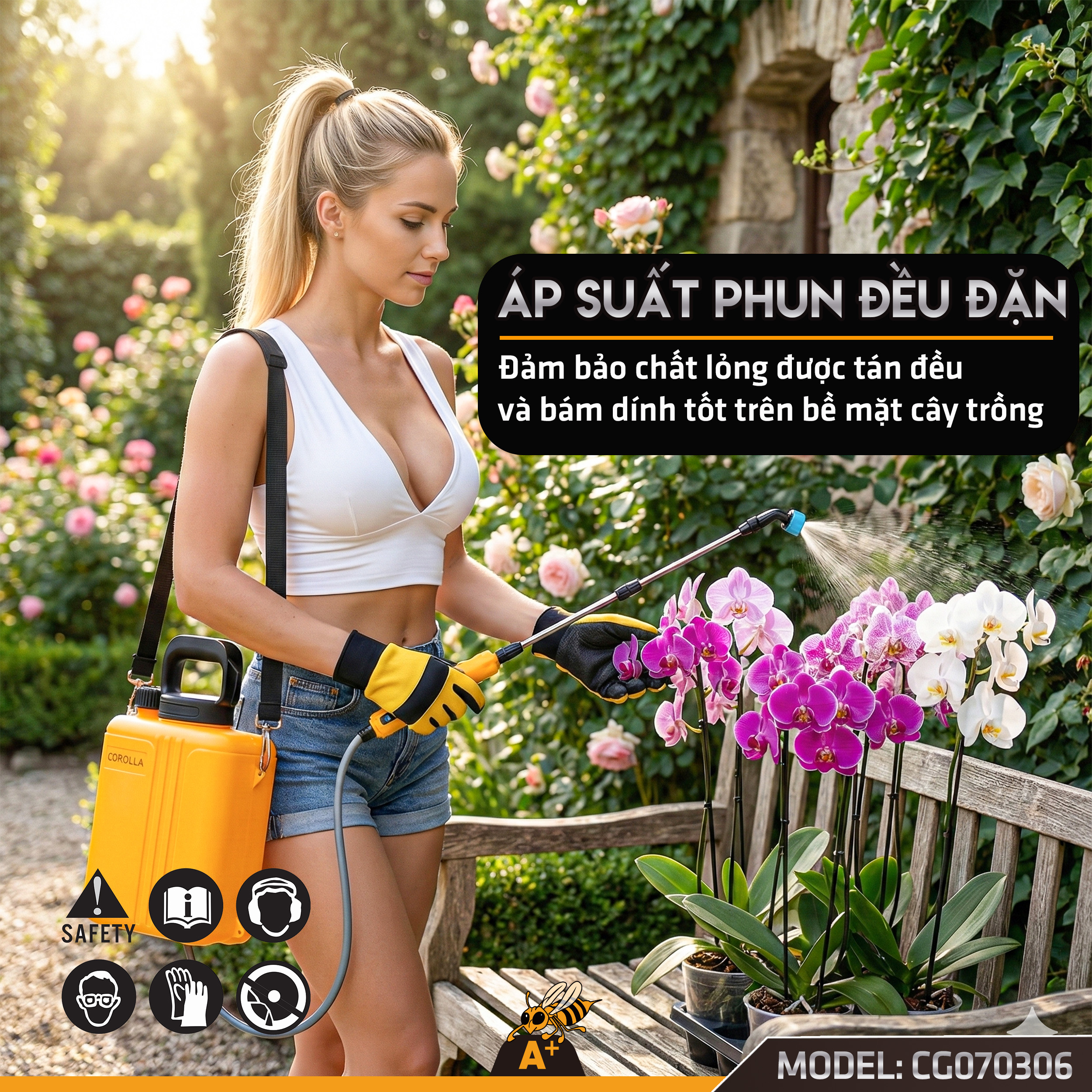 Hình ảnh chi tiết Bình Phun Tưới Cây Dùng Pin 6L COROLLA CG070306