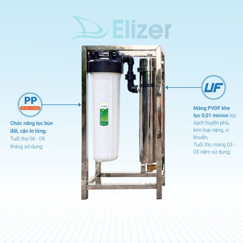 Cấu tạo Bộ Lọc Nước Tổng UF Đặt Sàn Elizer 2 Cấp Lọc Cấu tạo Bộ Lọc Nước Tổng UF Đặt Sàn Elizer 2 Cấp Lọc