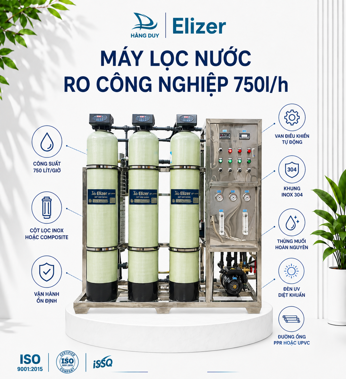 Máy Lọc Nước RO Công Nghiệp 750l/h