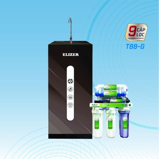 Máy Lọc Nước RO Elizer 9 Cấp Lọc E309-T88G có tủ bảo vệ