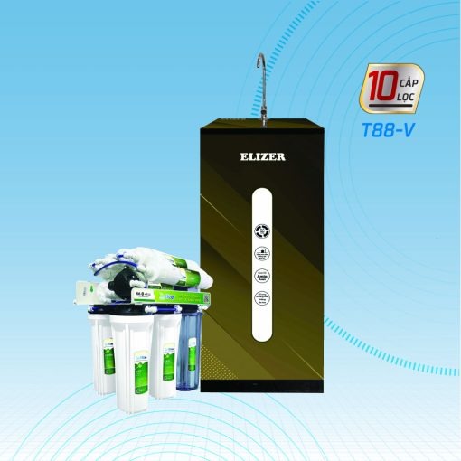 Máy Lọc Nước RO Elizer 10 Cấp Lọc E410-T88V có tủ bảo vệ