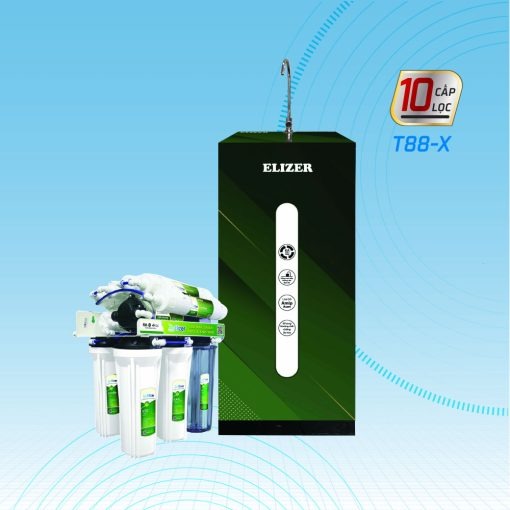 Máy Lọc Nước RO Elizer 10 Cấp Lọc E410-T88X có tủ bảo vệ