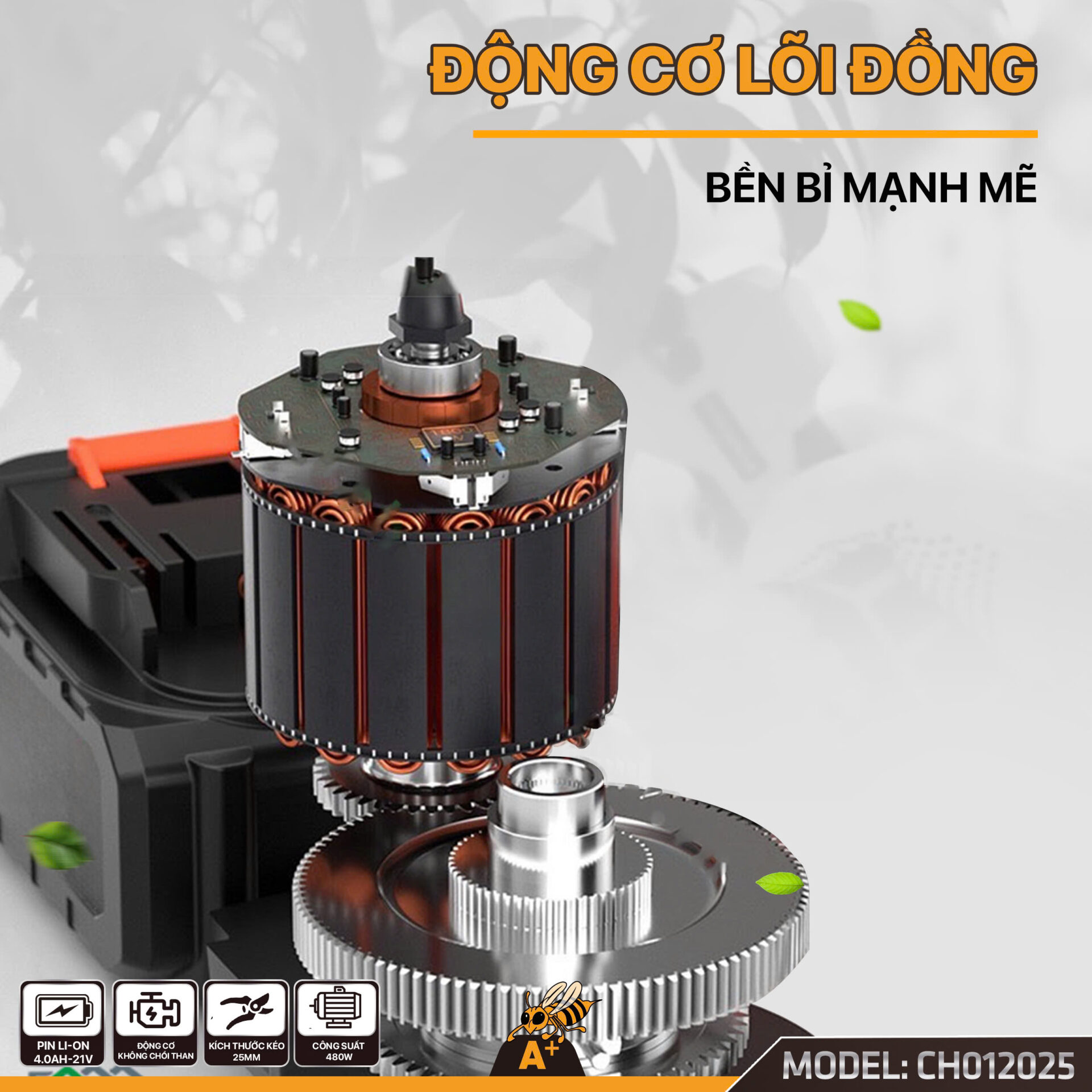 Ứng dụng kéo cắt cành dùng pin Corolla CH012025