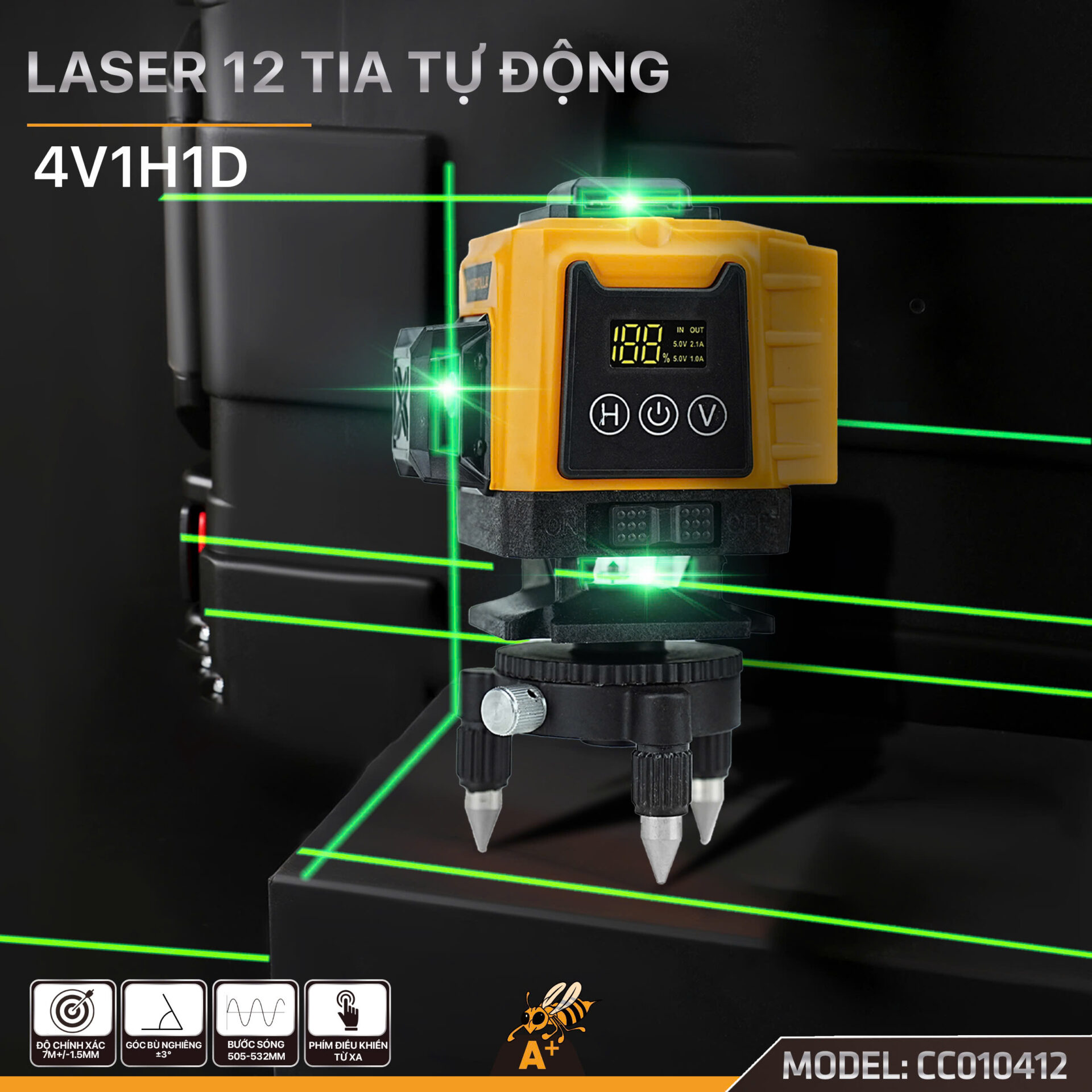 Hình ảnh thực tế Máy Cân Bằng Laser 12 Tia CC010412