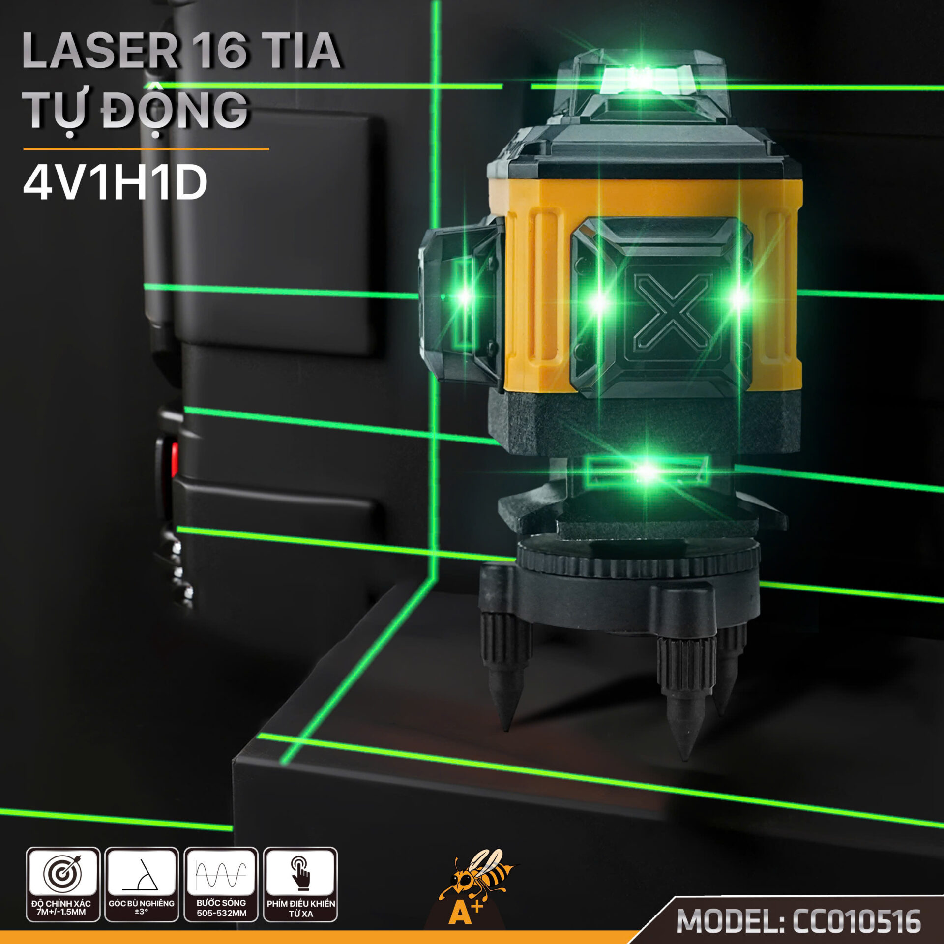 Thông số chi tiết Máy Cân Bằng Laser 16 Tia CC010516