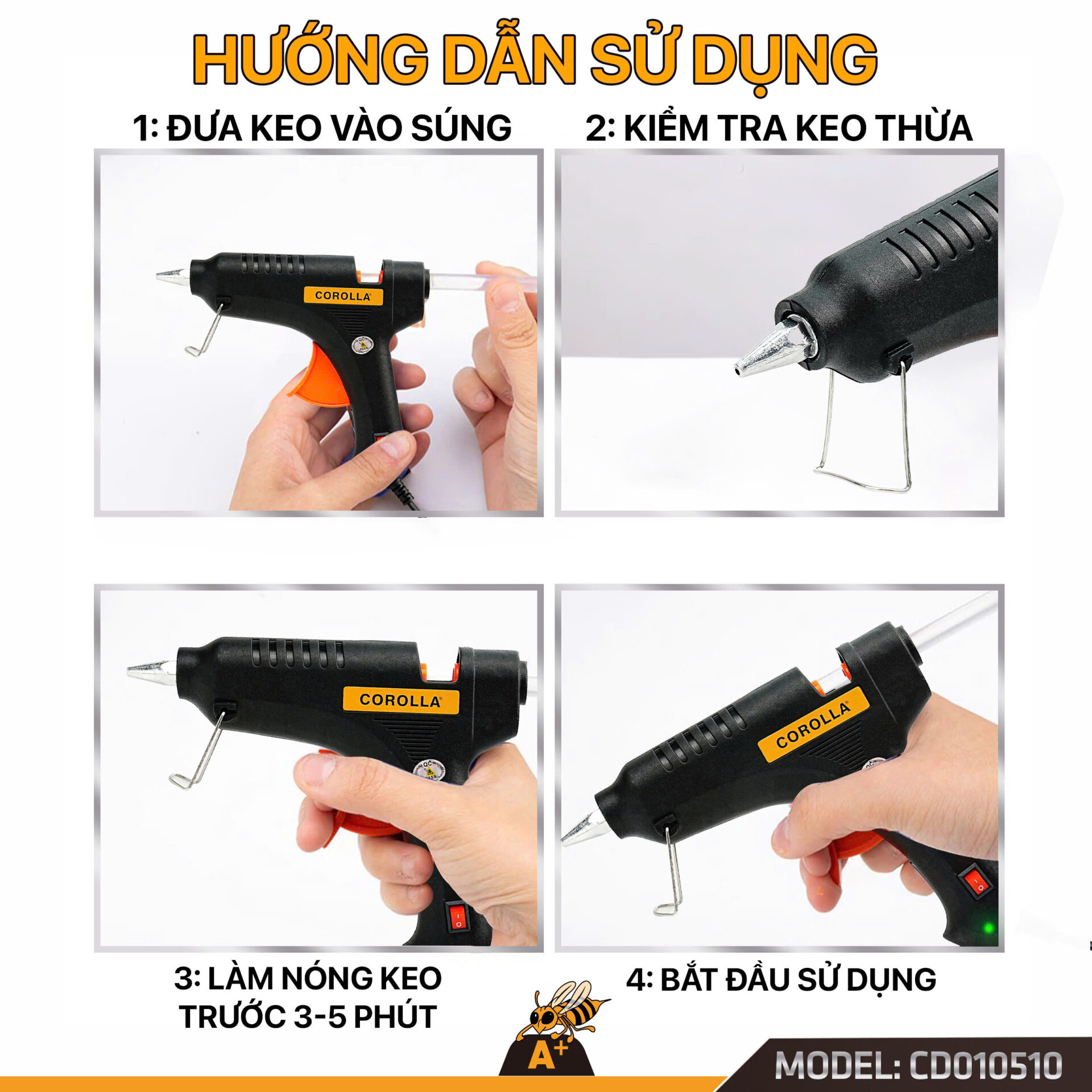CD010510 – SÚNG BẮN KEO NẾN 100W COROLLA