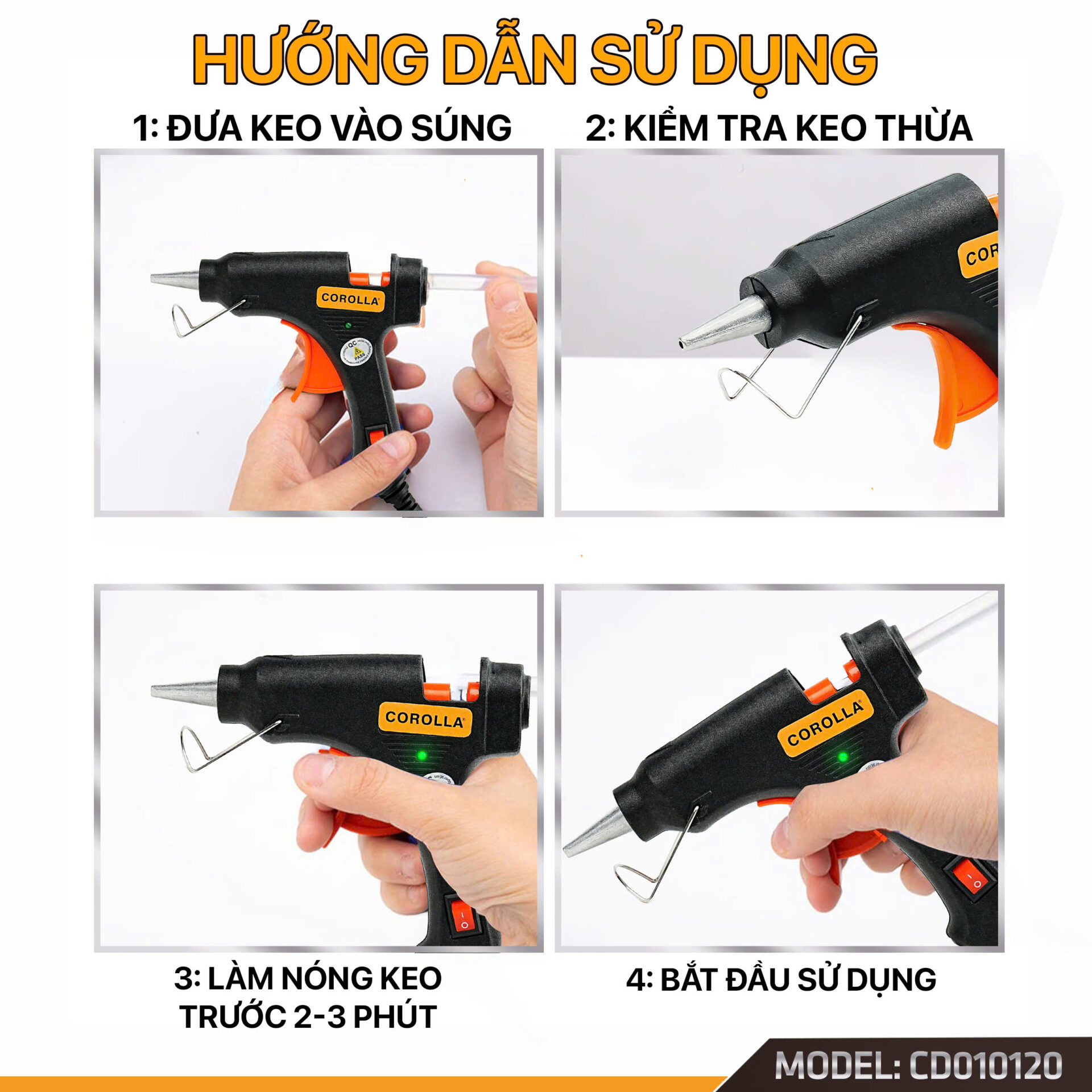 CD010120 – SÚNG BẮN KEO NẾN 20W COROLLA