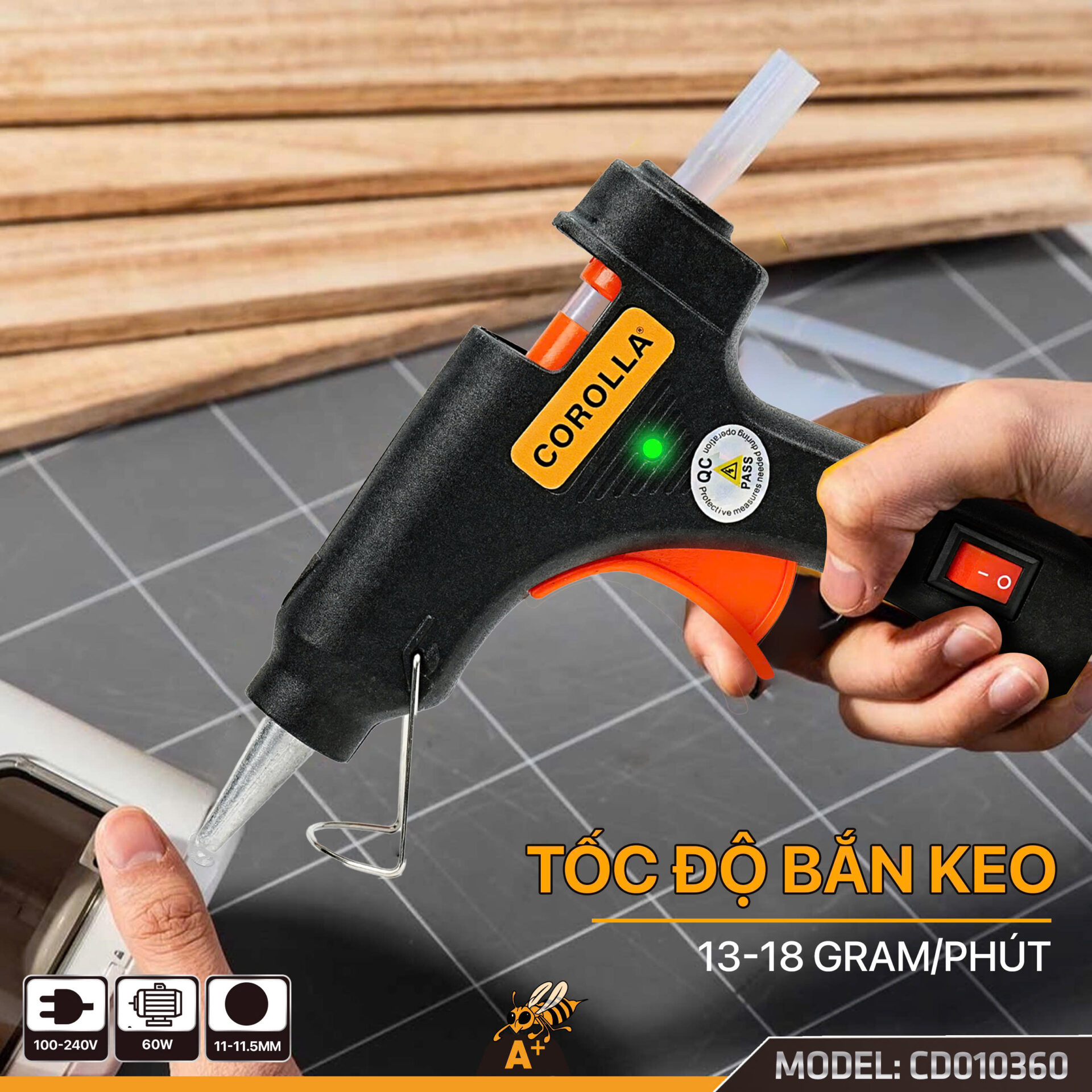 CD010360 – SÚNG BẮN KEO NẾN 60W COROLLA