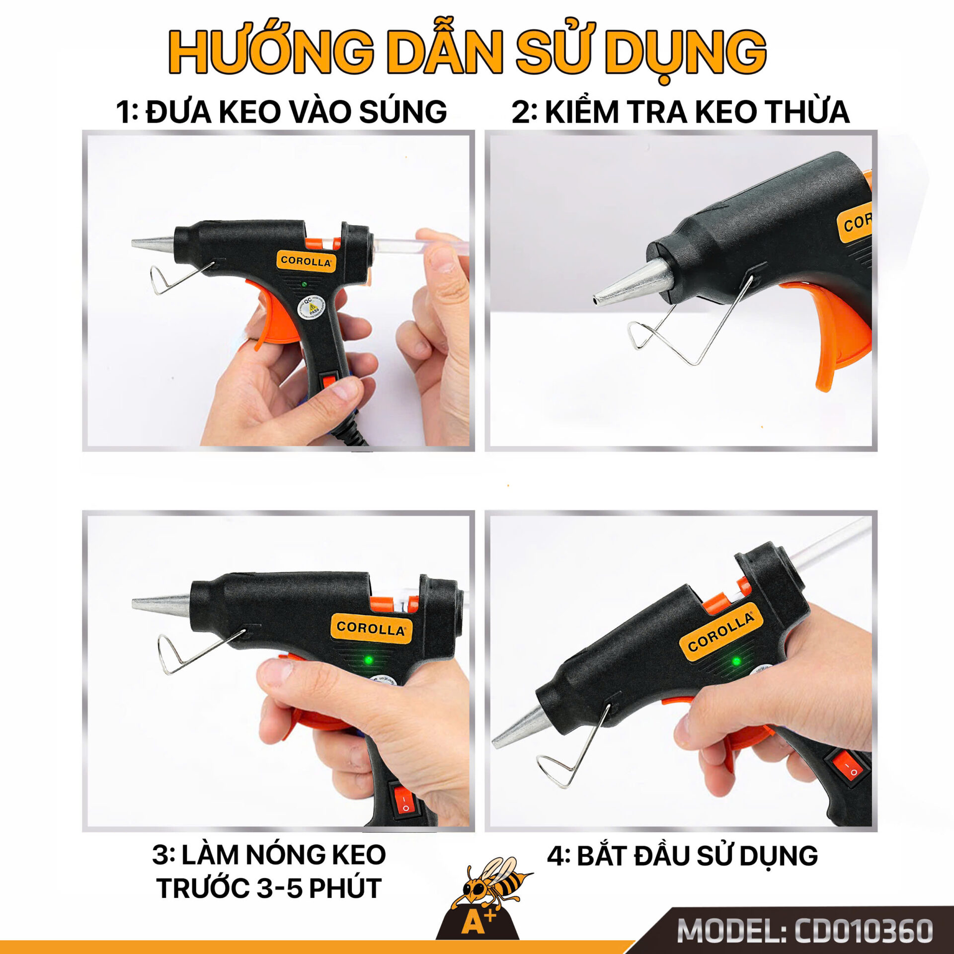 CD010360 – SÚNG BẮN KEO NẾN 60W COROLLA