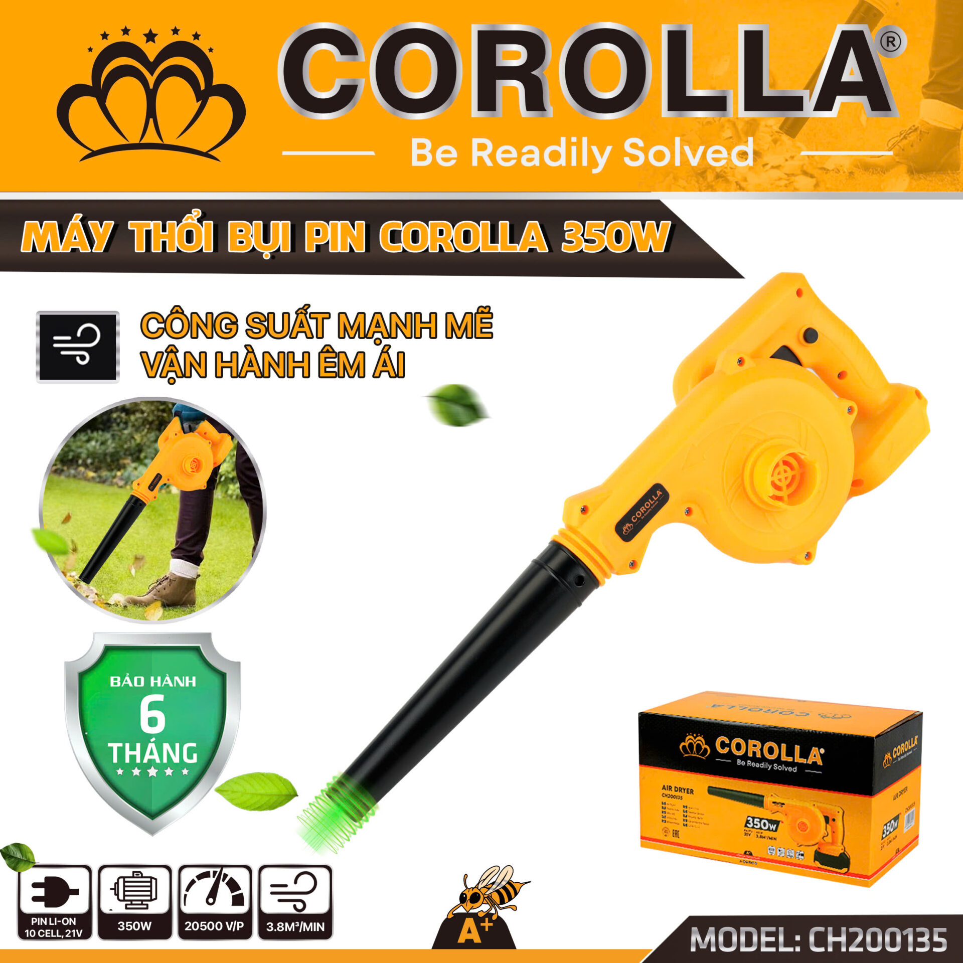 THÂN MÁY THỔI LÁ CẦM TAY DÙNG PIN COROLLA CH200135