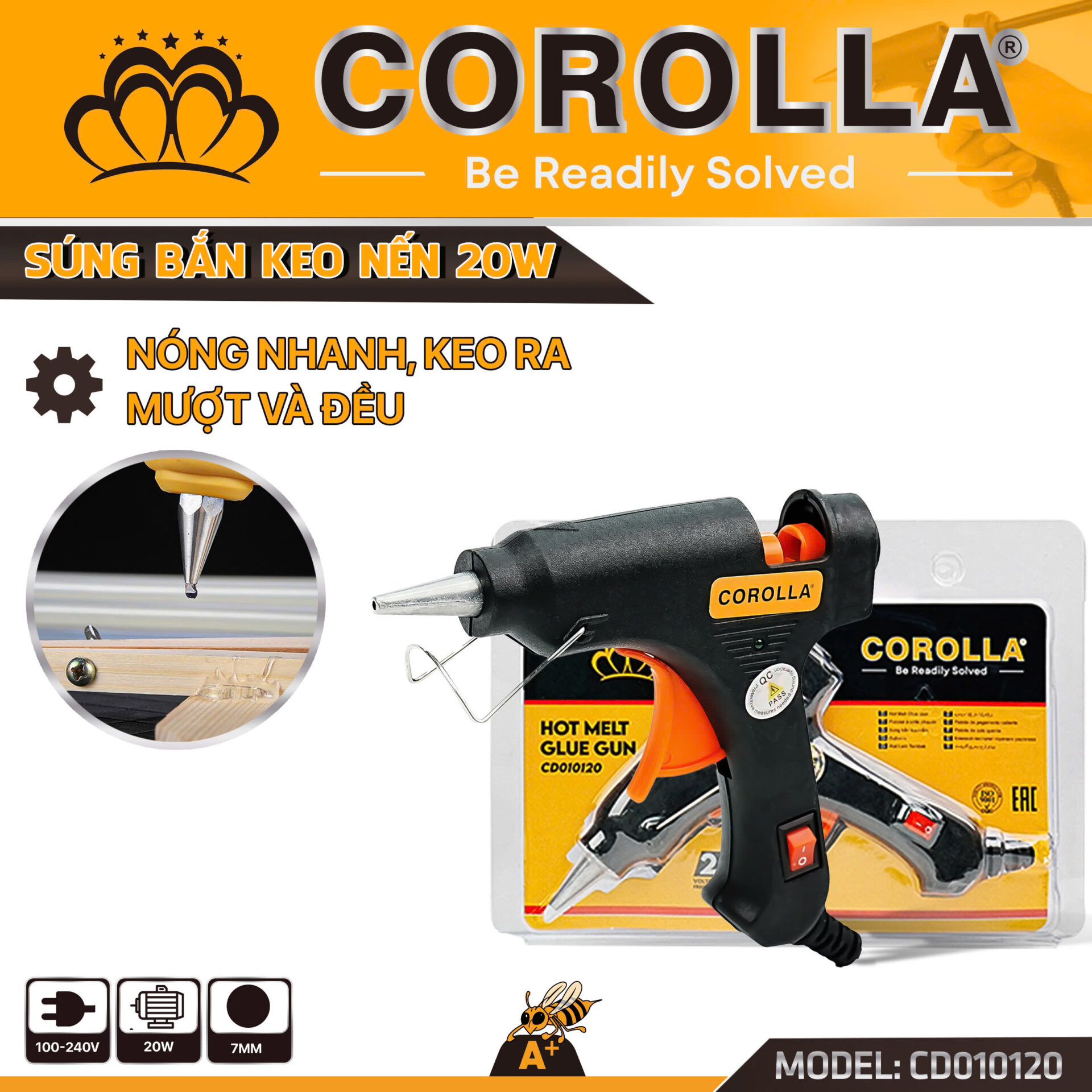 SÚNG BẮN KEO NẾN 20W COROLLA CD010120