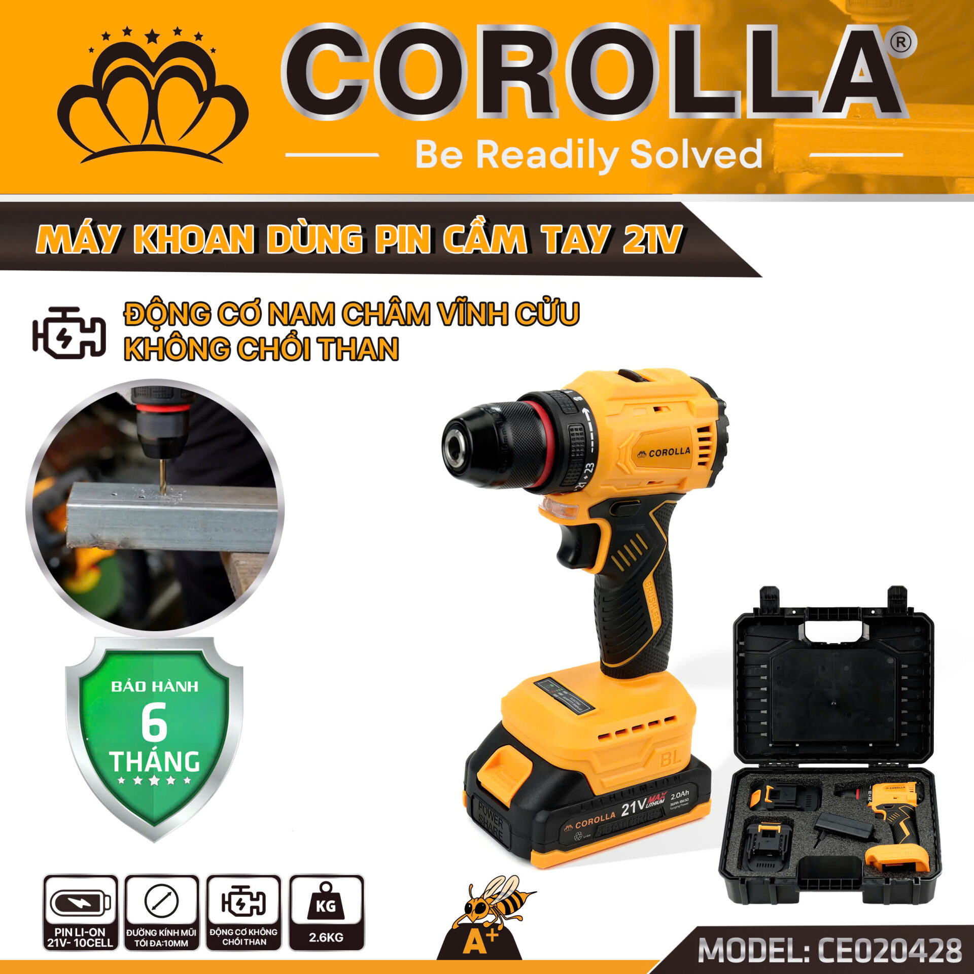 MÁY KHOAN PIN COROLLA 28 CHI TIẾT CE020428