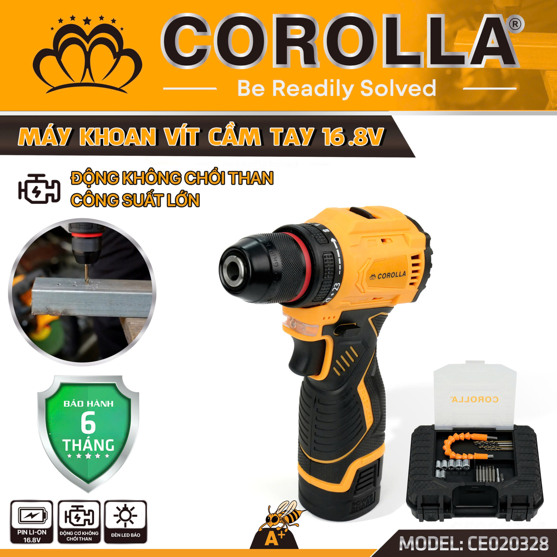 MÁY KHOAN VÍT DÙNG PIN 16.8V CE020328