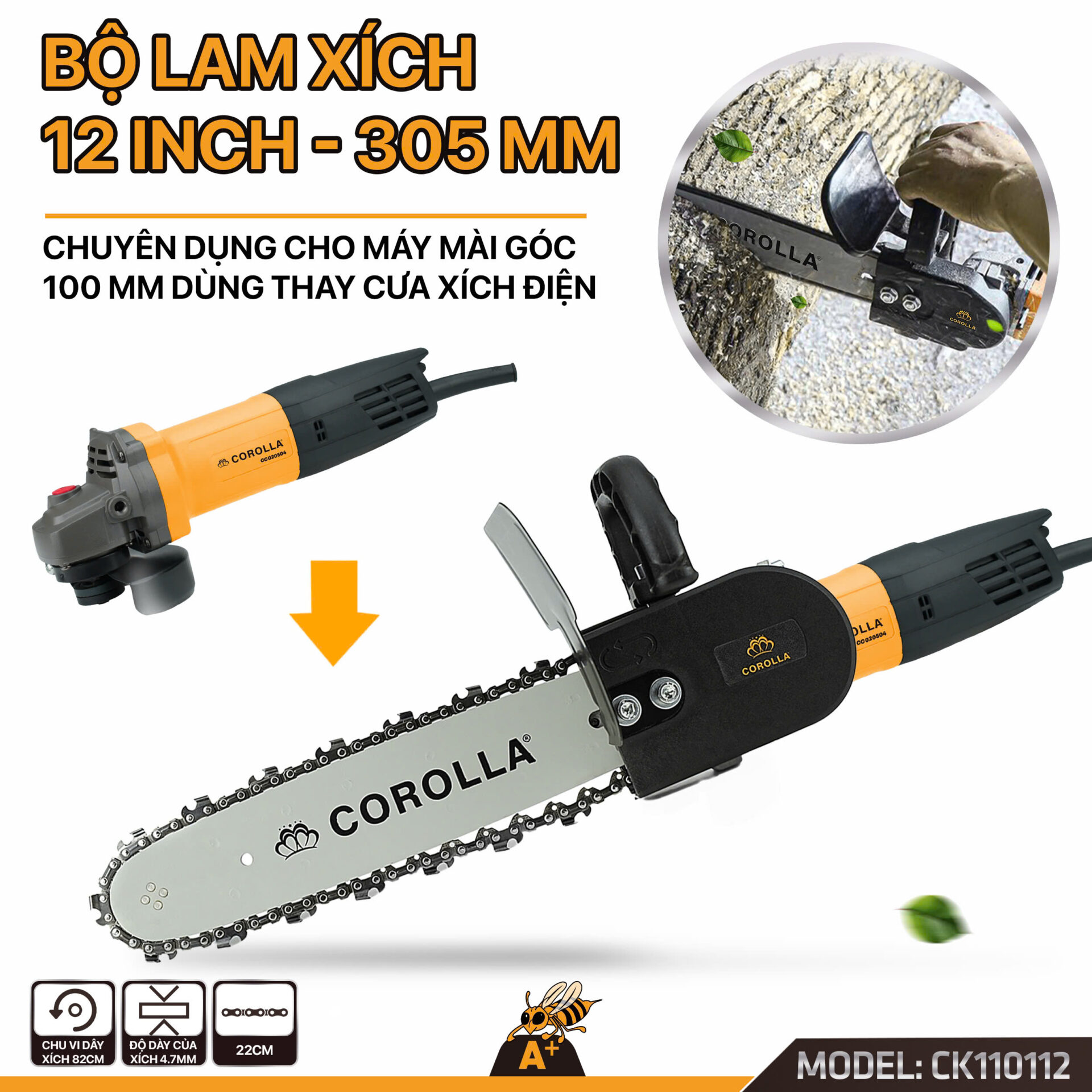 Thông số chi tiết bộ lam xích Corolla CK110112