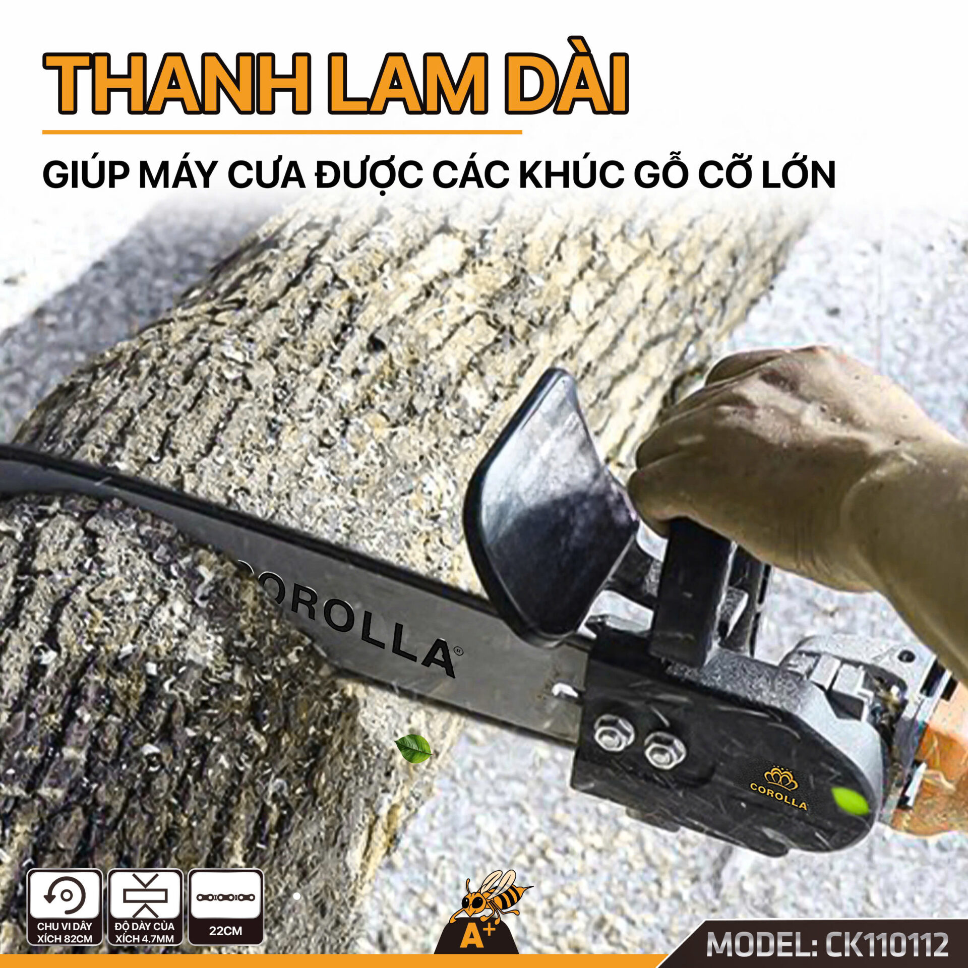 CK110112 – Bộ lam xích chuyển đổi Corolla 12 inch