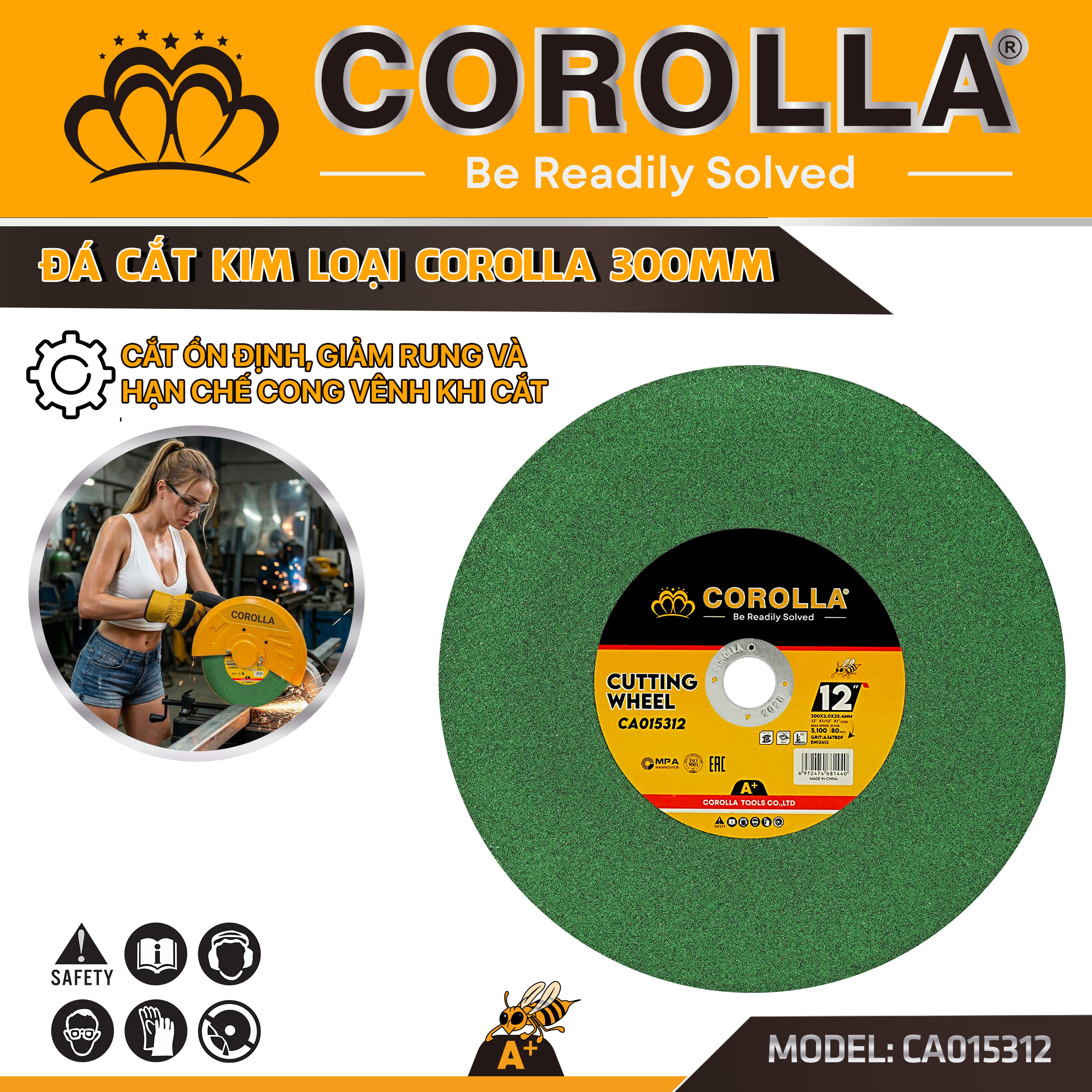 ĐÁ CẮT KIM LOẠI COROLLA 300MM