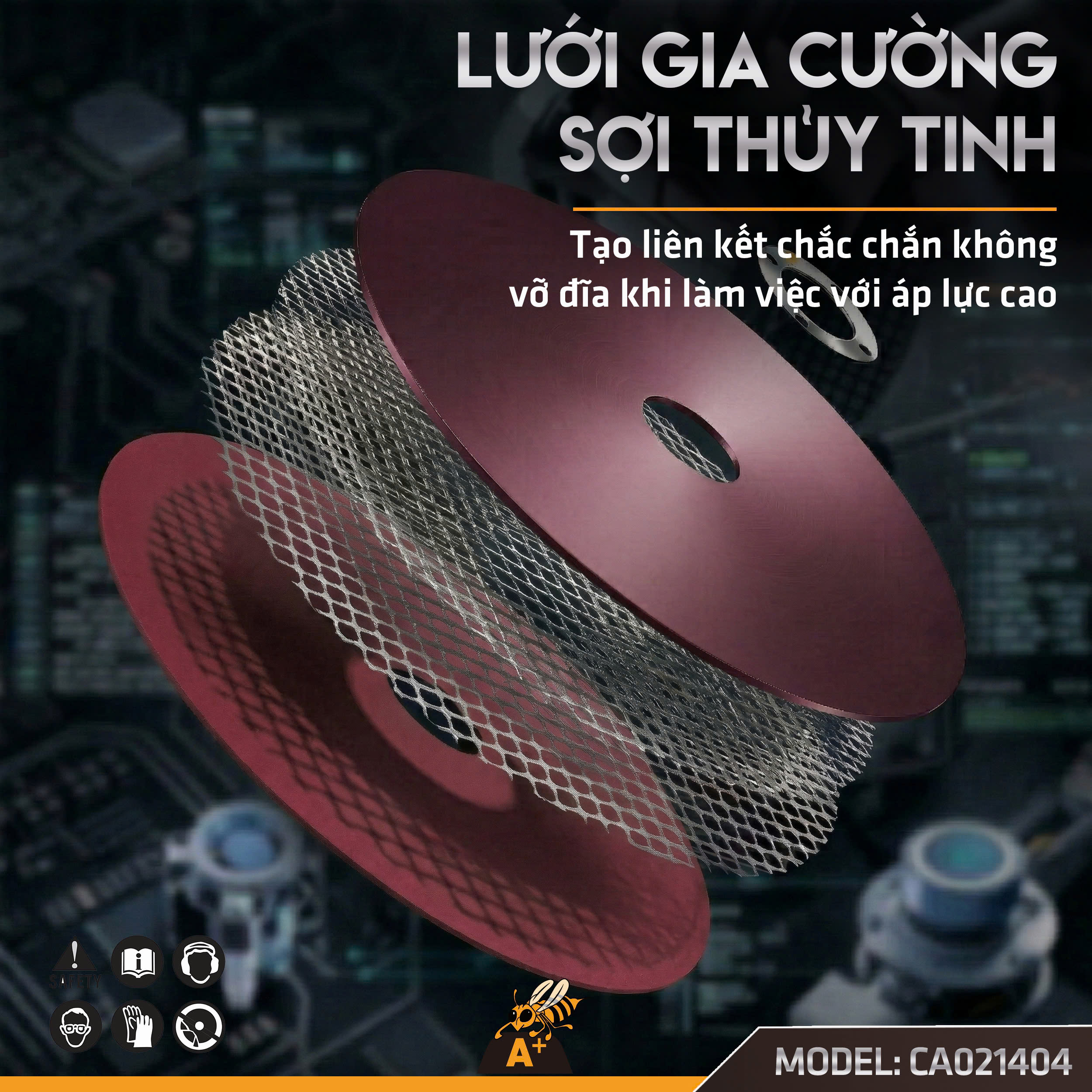 CA021404 Đá mài đỏ 100mm Corolla