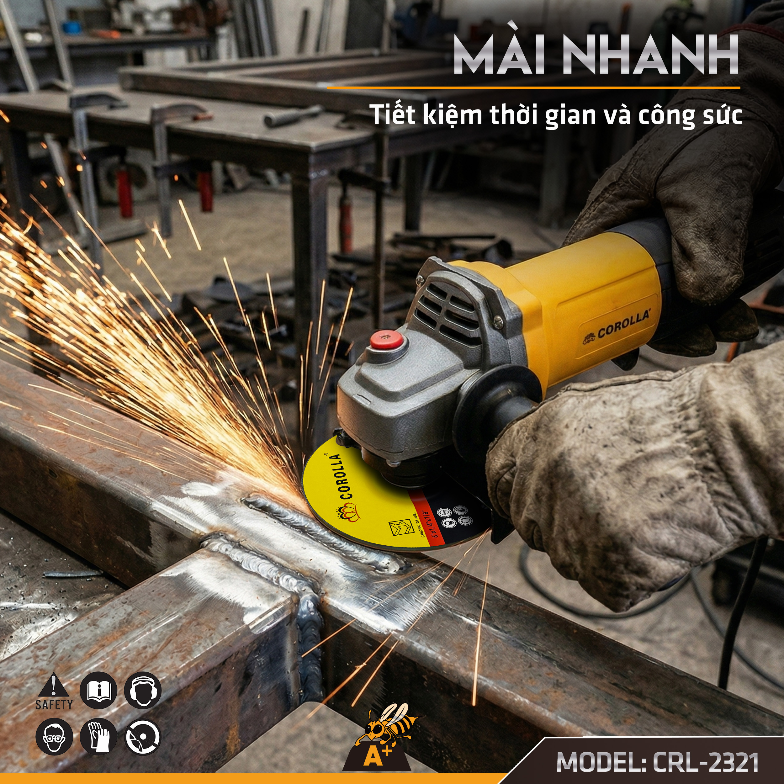 CRL-2321 Đá mài xanh 150mm Corolla