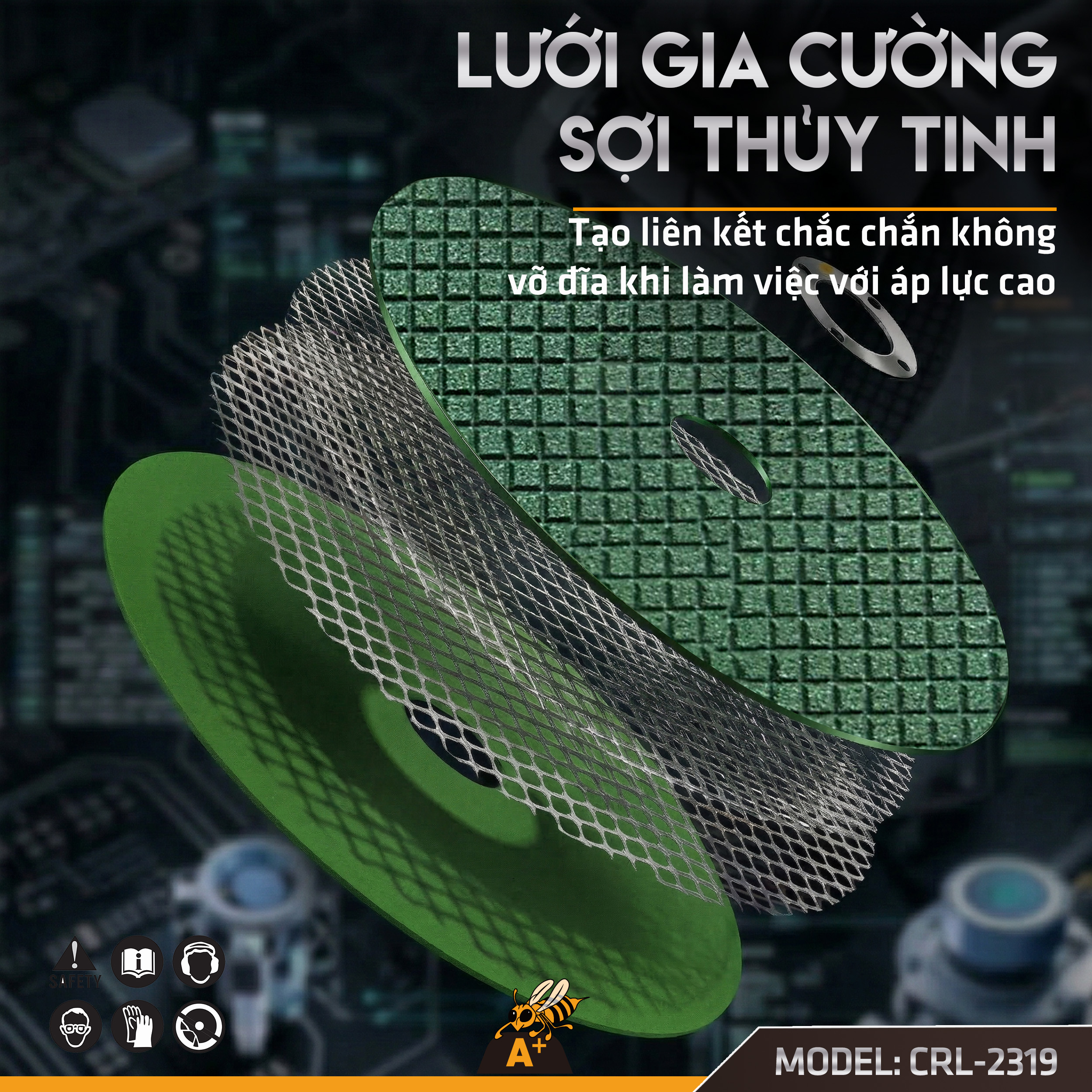 CRL-2319 Đá mài vảy cá inox 103x2.5mm