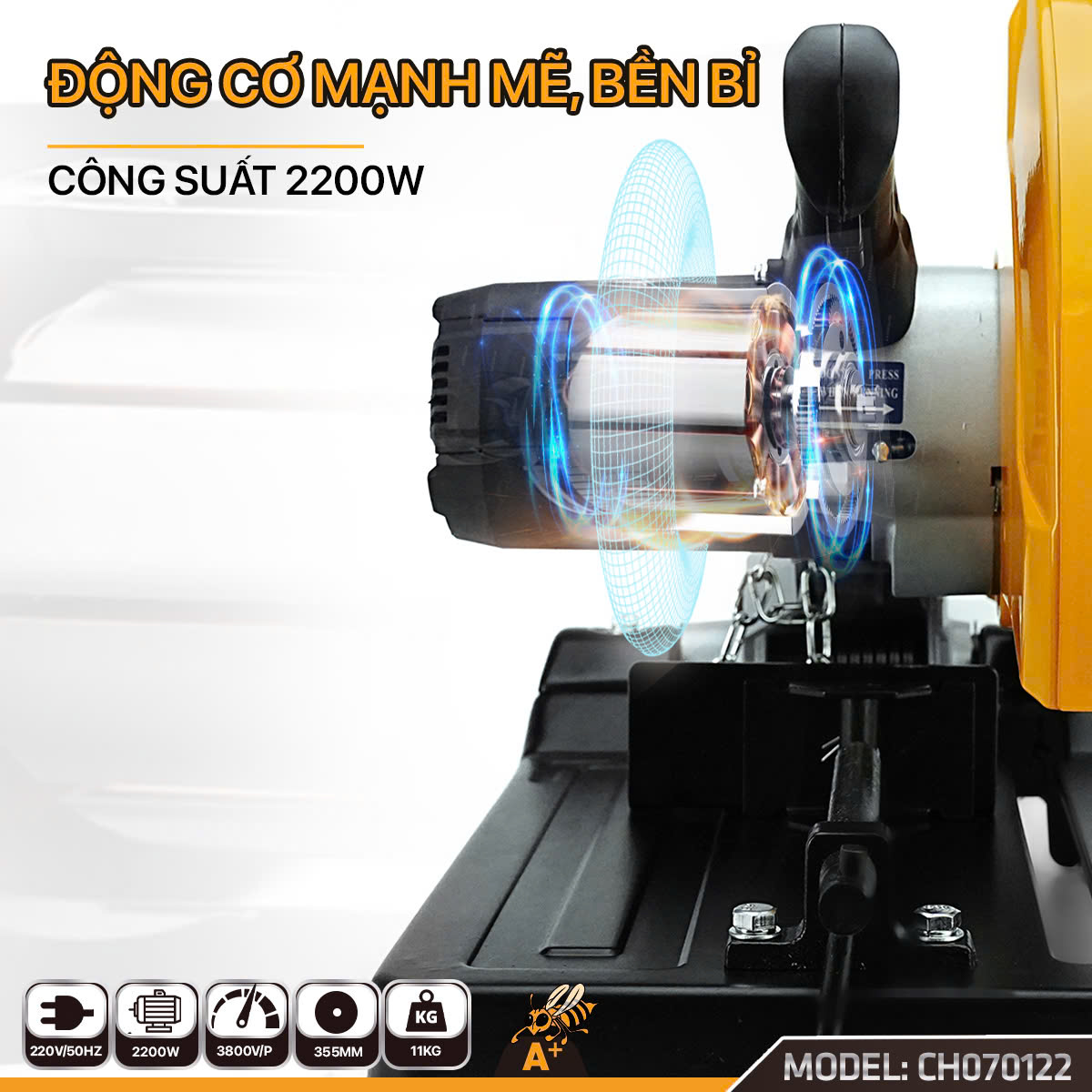 Đóng gói và phụ kiện Máy Cắt Sắt 350 Corolla 2200W