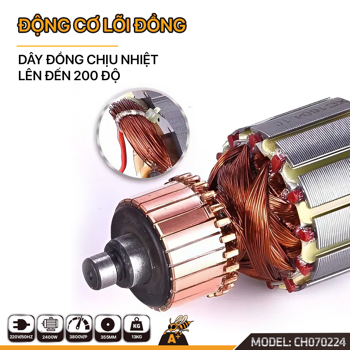 Chi tiết thiết kế Máy Cắt Sắt 350 Corolla 2400W