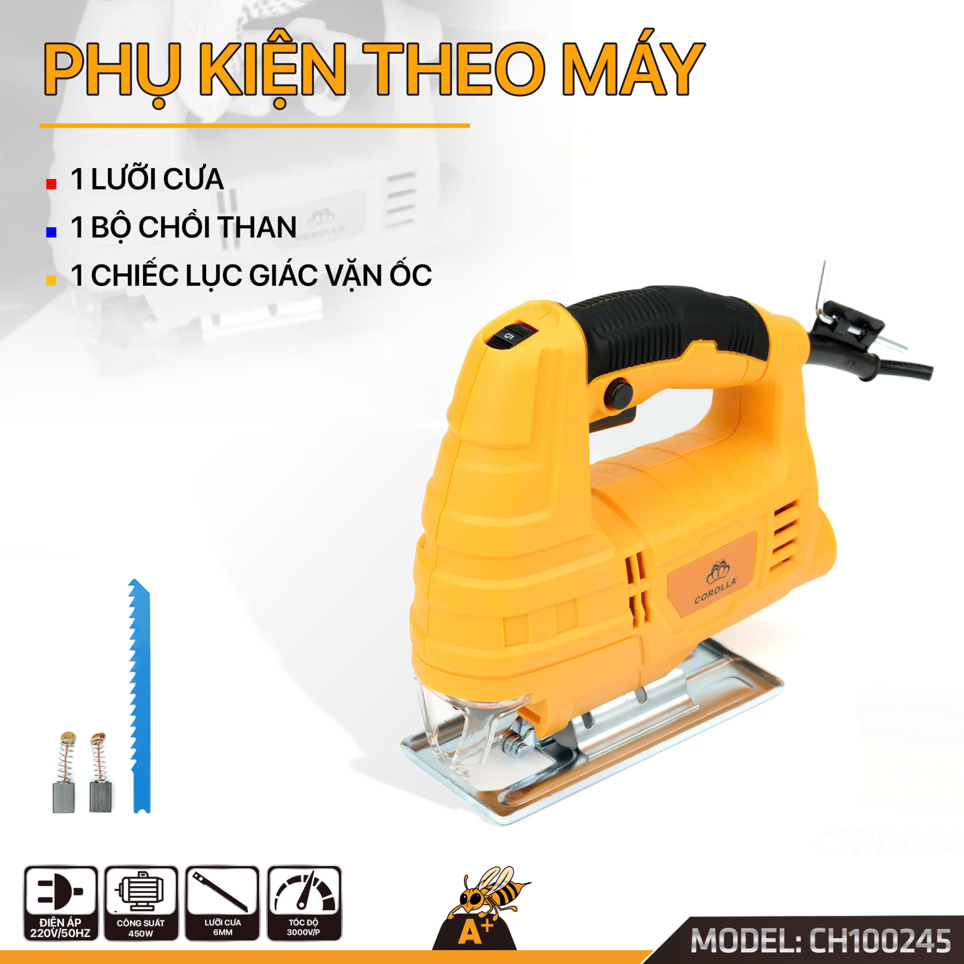 Thông số và chi tiết Máy Cưa Lọng Corolla 450W