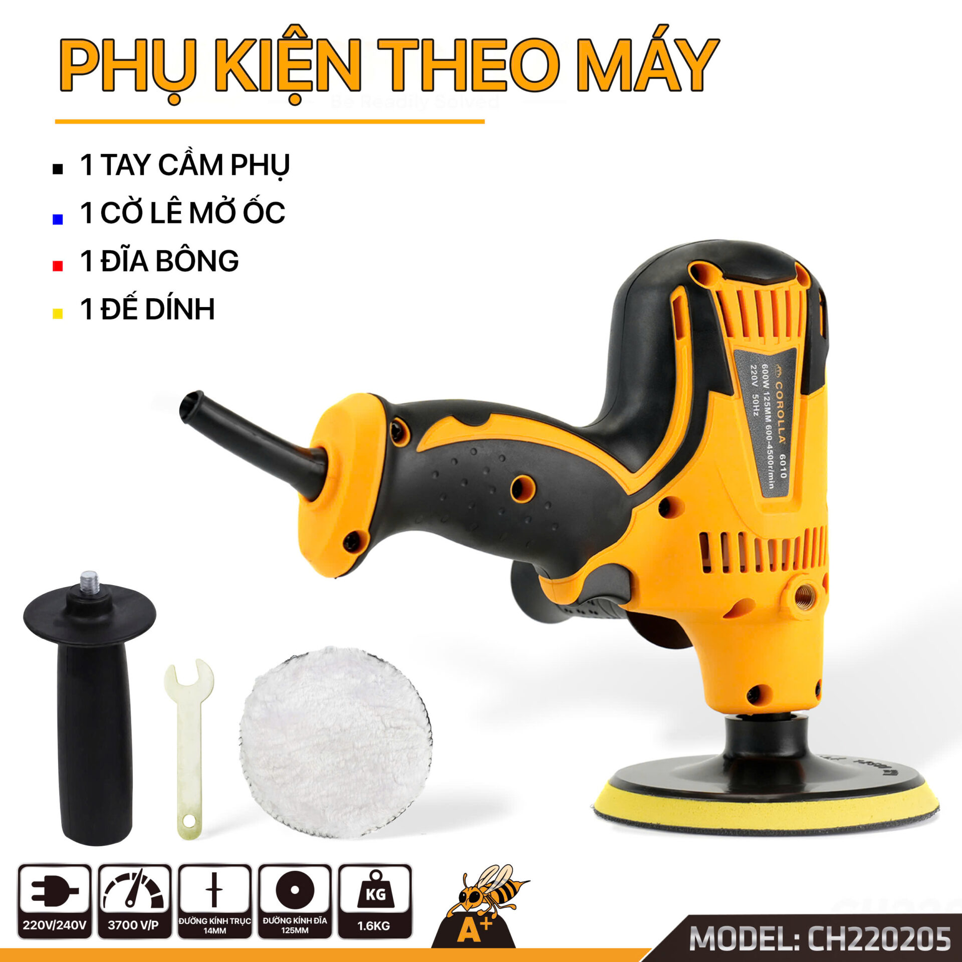 Chi tiết máy đánh bóng đa năng Corolla CH220205
