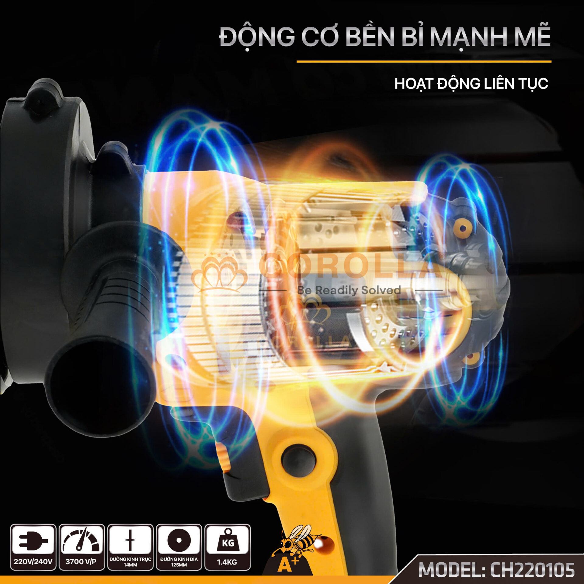 Chi tiết máy đánh bóng đa năng Corolla CH220105