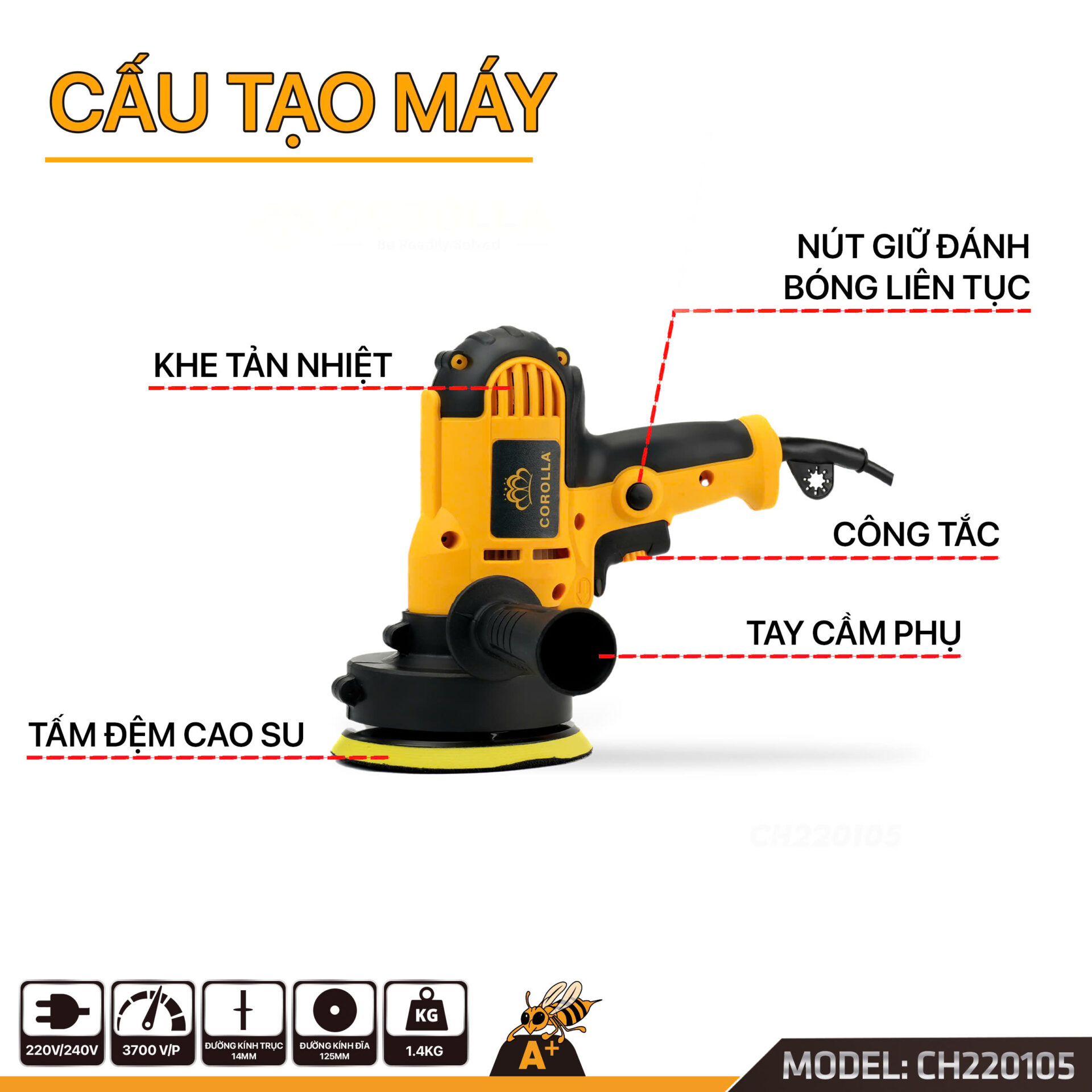 CH220105 – Máy đánh bóng đa năng Corolla