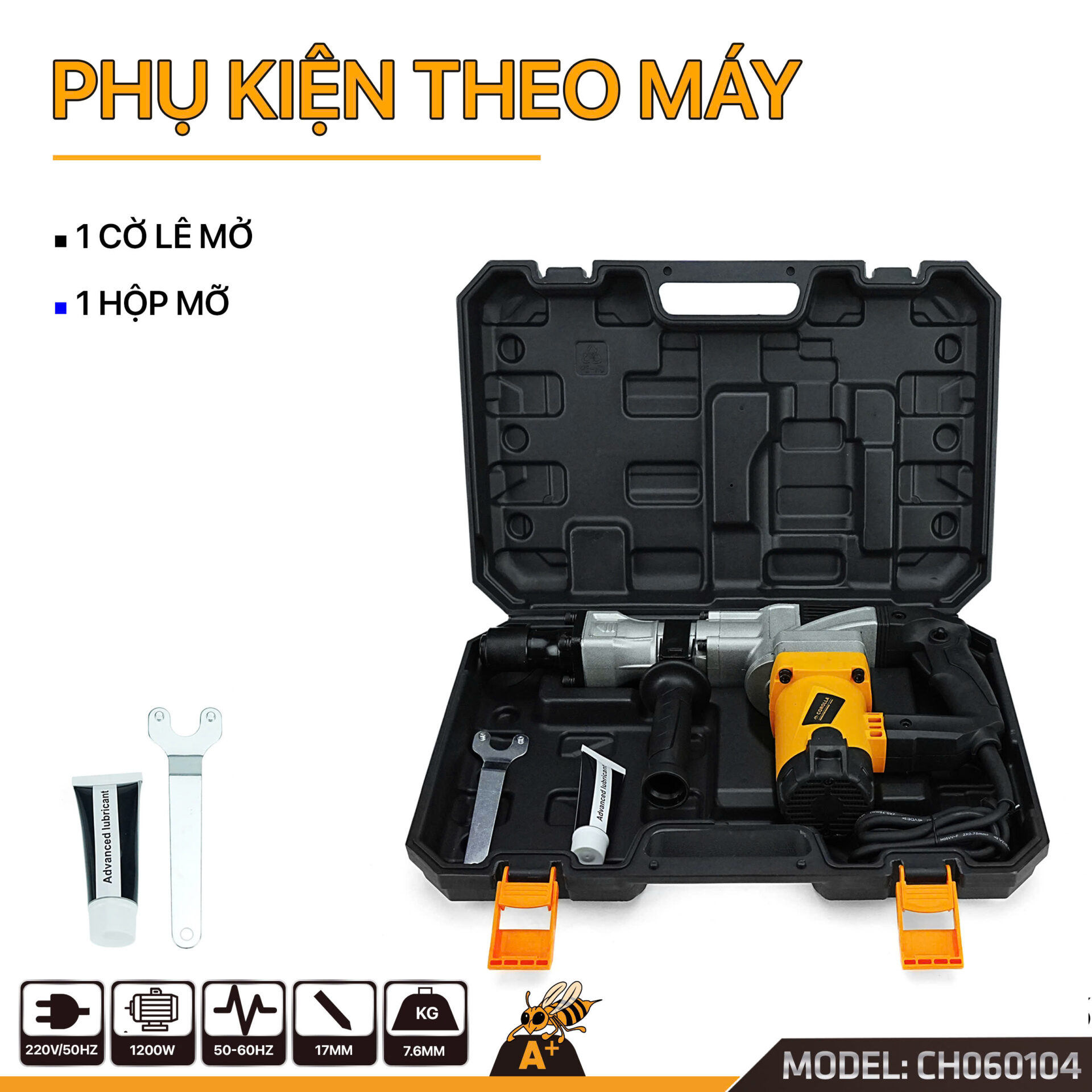 Chi tiết máy đục bê tông công nghiệp 1200W Corolla CH060104