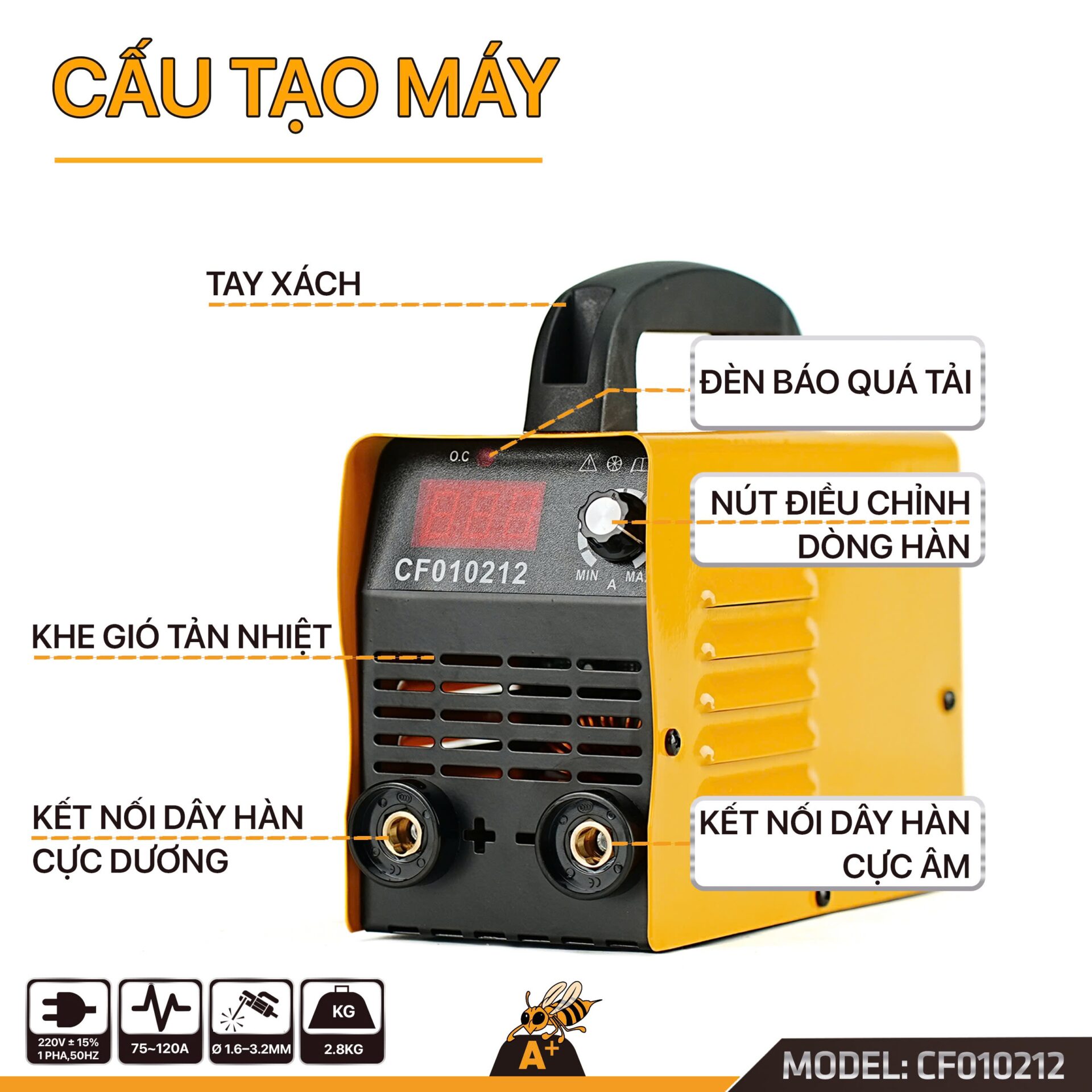 Máy Hàn Điện Tử Corolla 120A Mini CF010212 chính hãng