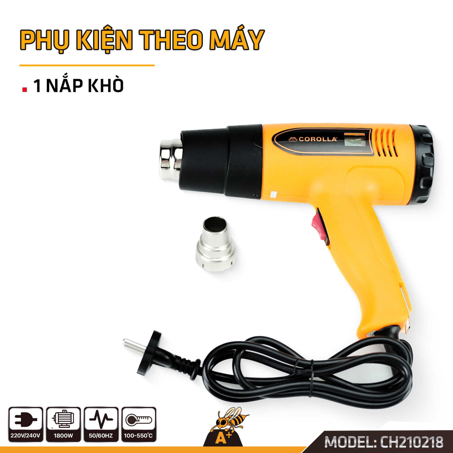 Thông số chi tiết máy khò nhiệt Corolla CH210218