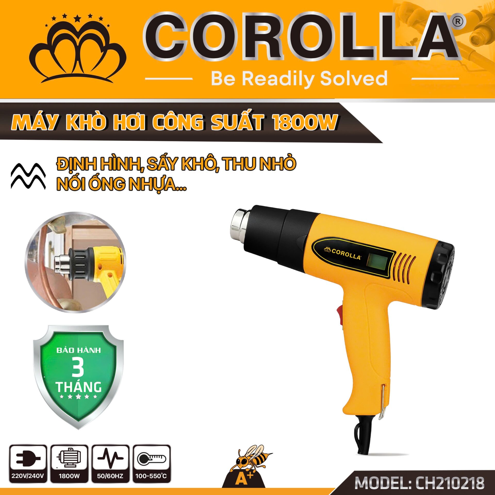 CH210218 – Máy khò nhiệt Corolla 1800W