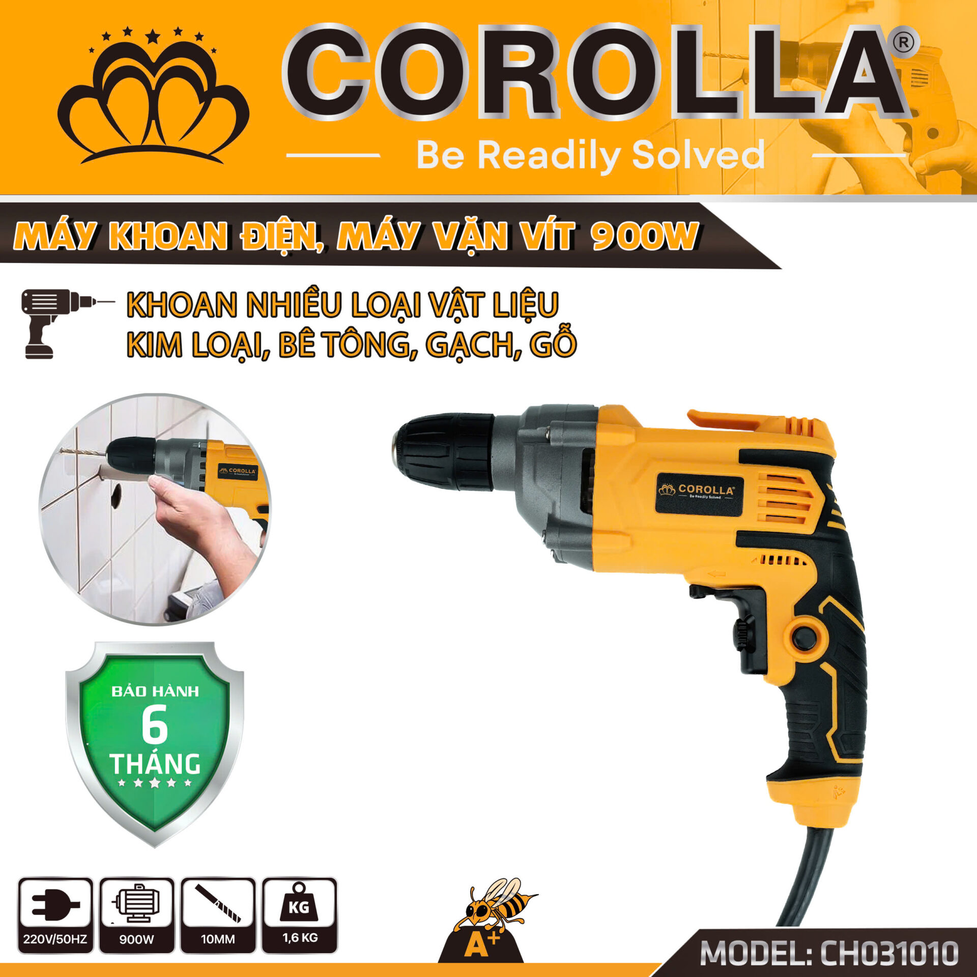 MÁY KHOAN ĐIỆN VẶN VÍT 900W CH031010