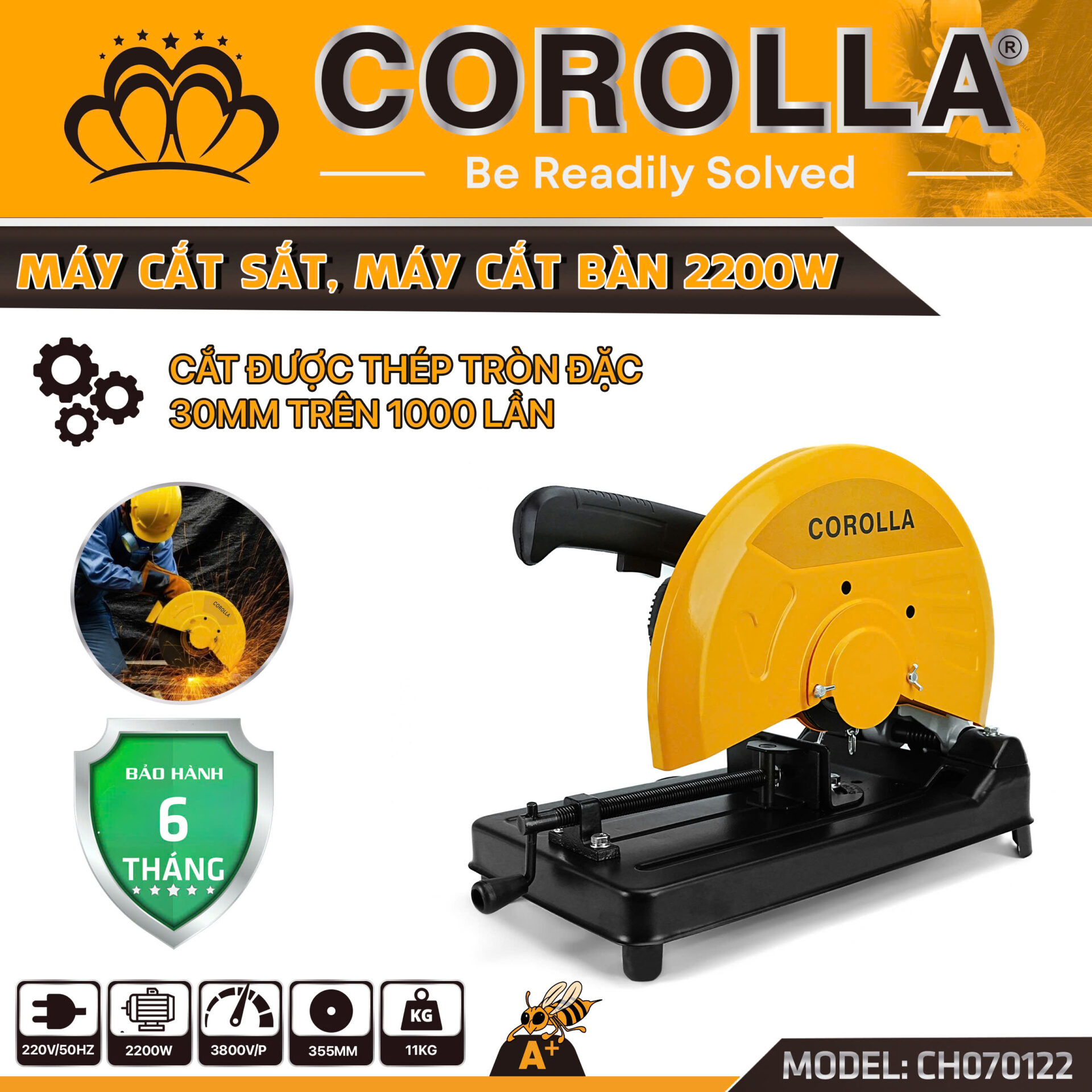 MÁY CẮT SẮT 350 COROLLA 2200W CH070122
