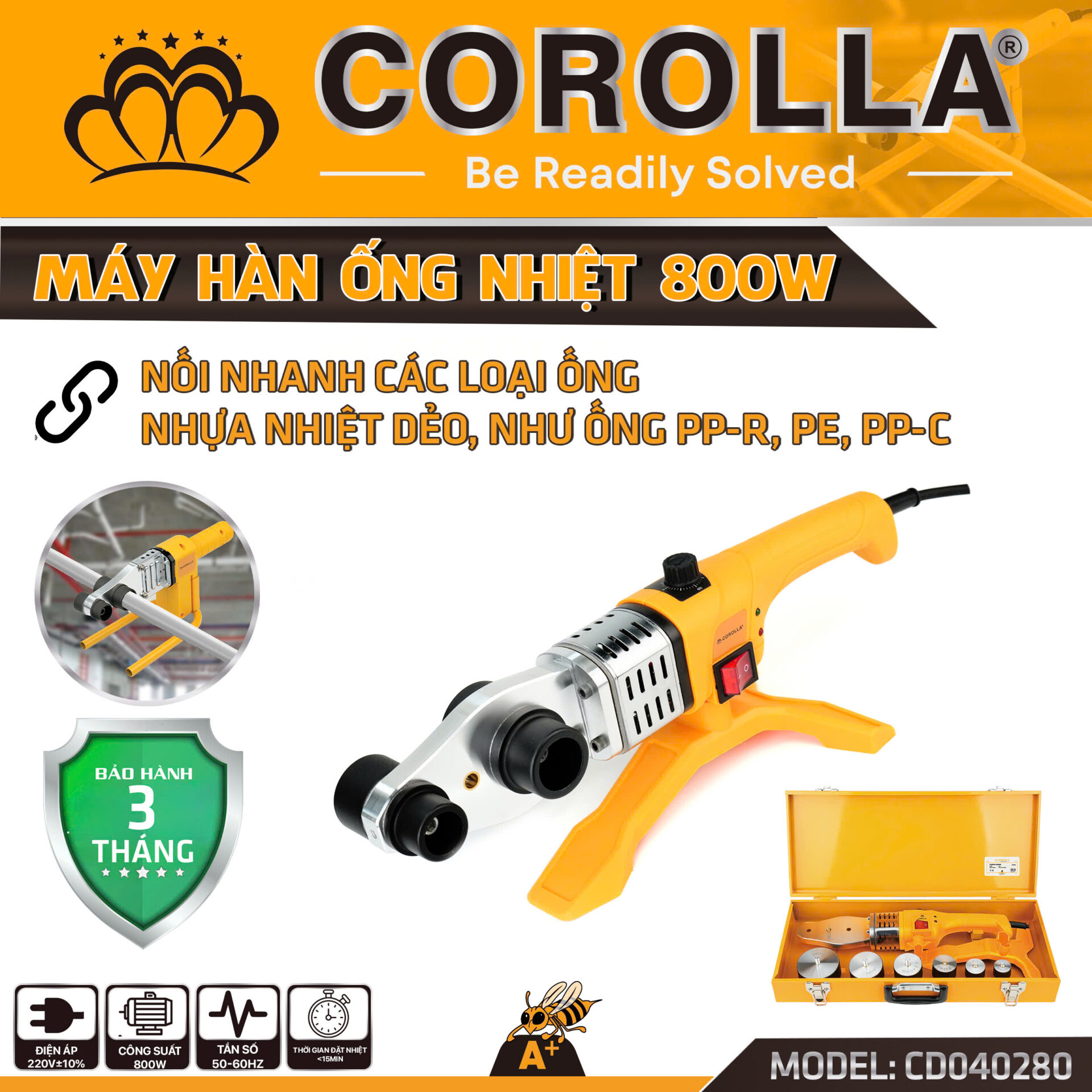 MÁY HÀN ỐNG NHIỆT 80 COROLLA 800W CD040280